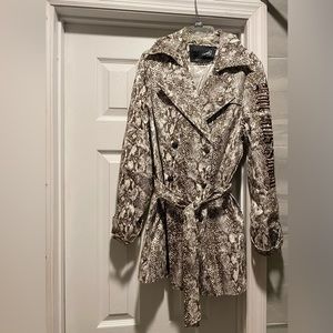 Ed Hardy Snake skin Trench Coat